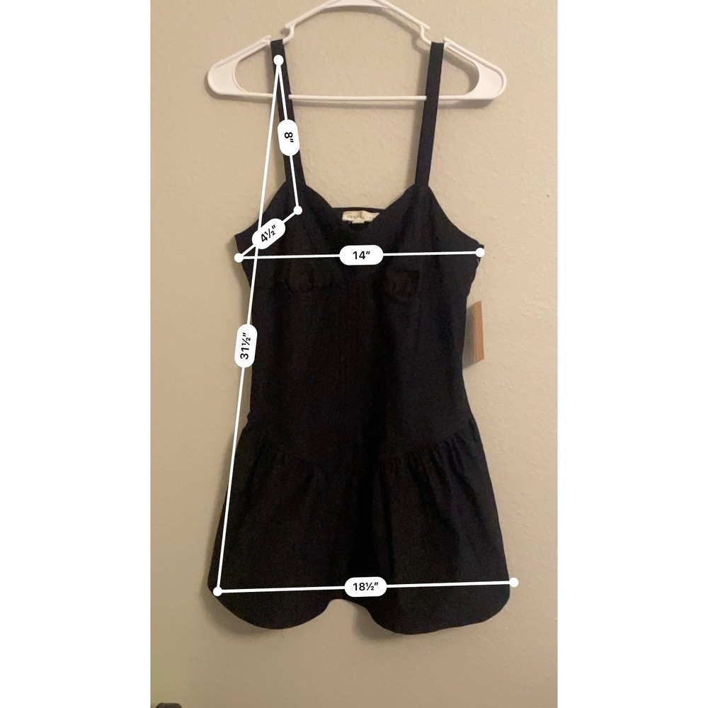 Just Found Womens Black Mini Dress XL Sleeveless Fit & Flare Pintuck NWT - Picture 7 of 8